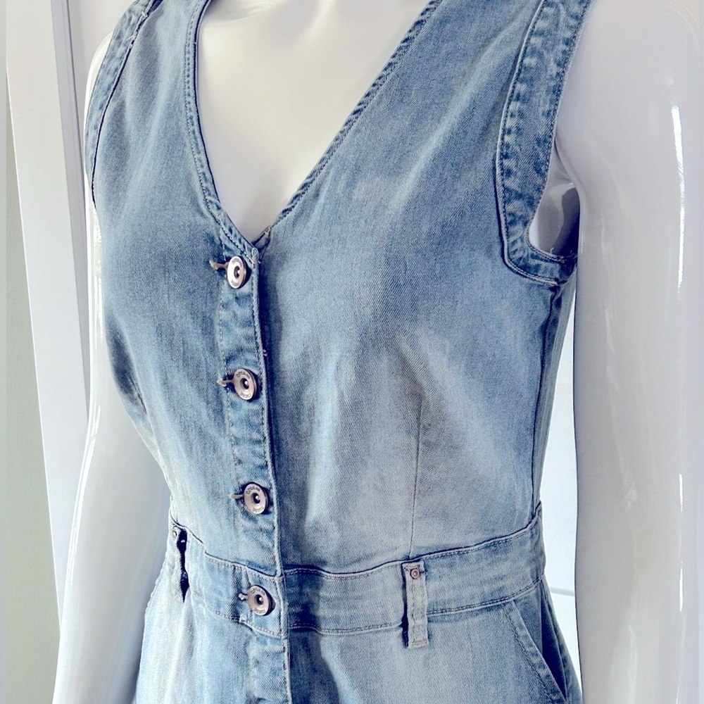 Denim Cutwork & Embroidered Dress by cream - Picture 8 of 13